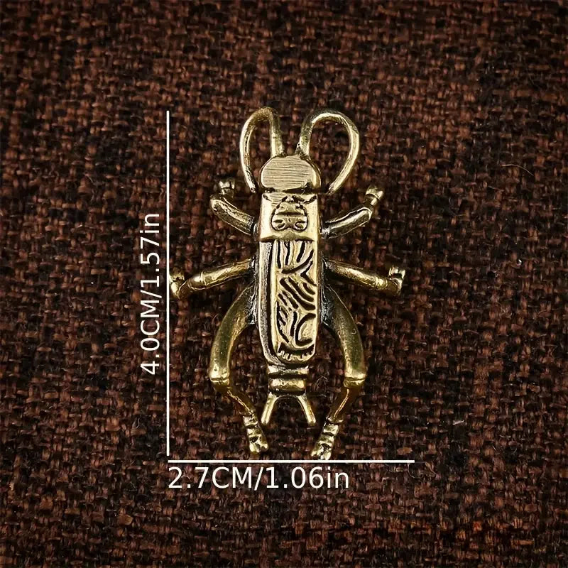 Brass Mantis Cricket Bee Dragonfly Insect Small Ornaments Tea Pet Tabletop Decorative Crafts Animal Ornaments Insect Ornaments