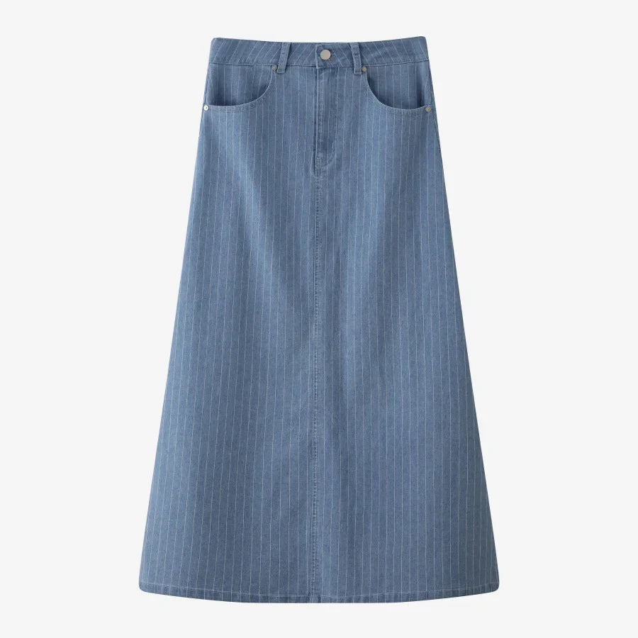 AS  SS26 pinstripe denim skirt fashion woman clothes lady wear