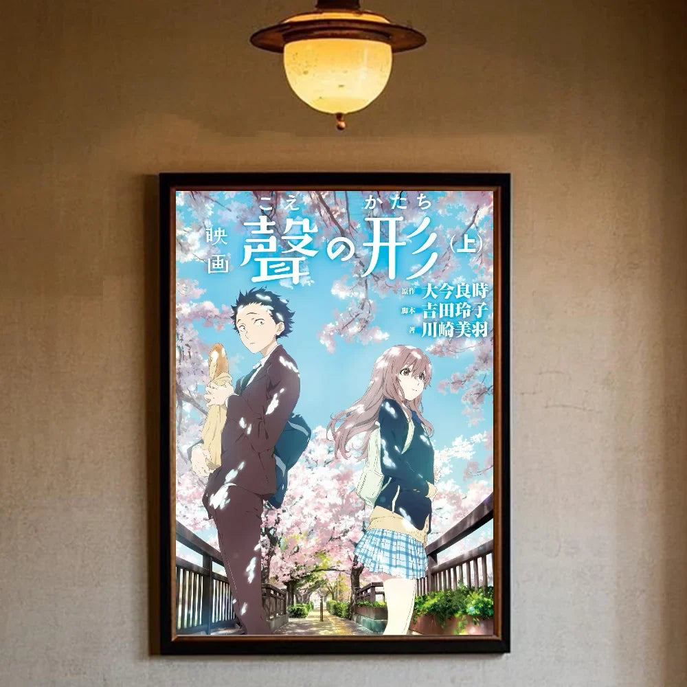 A Silent Voice Movie Poster HD art sticky wall waterproof home living room bedroom bar aesthetic decoration