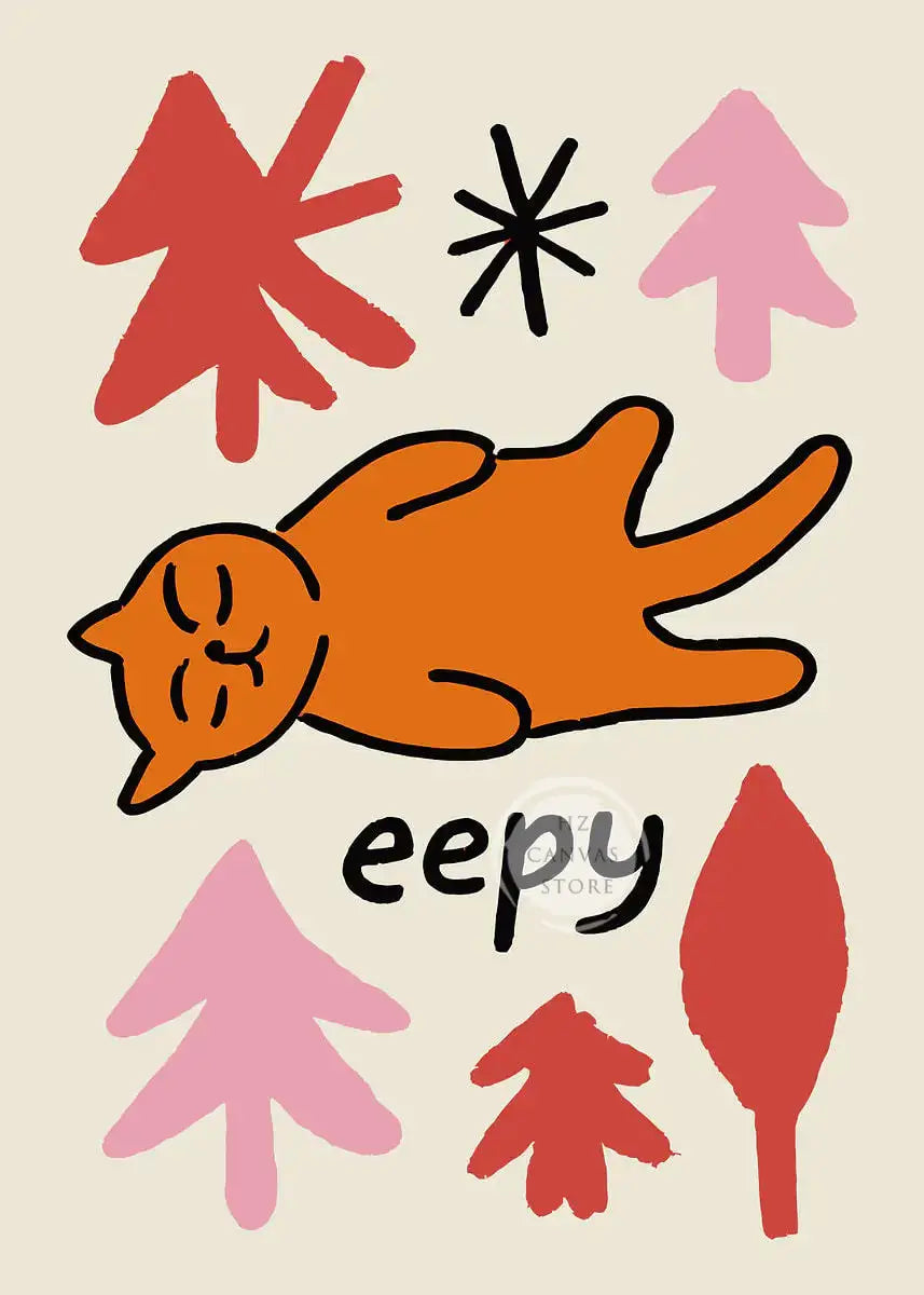 Funny Cat Meme Posters Cartoon Japanese Cat Art Internet Meme Culture Canvas Print Modern Living Room Bedroom Home Decor Gift