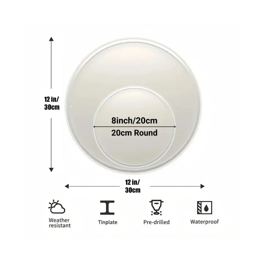 Aluminum Bathroom Sign 2D Wall Plaque Universal Toilet Symbol for Home Decor