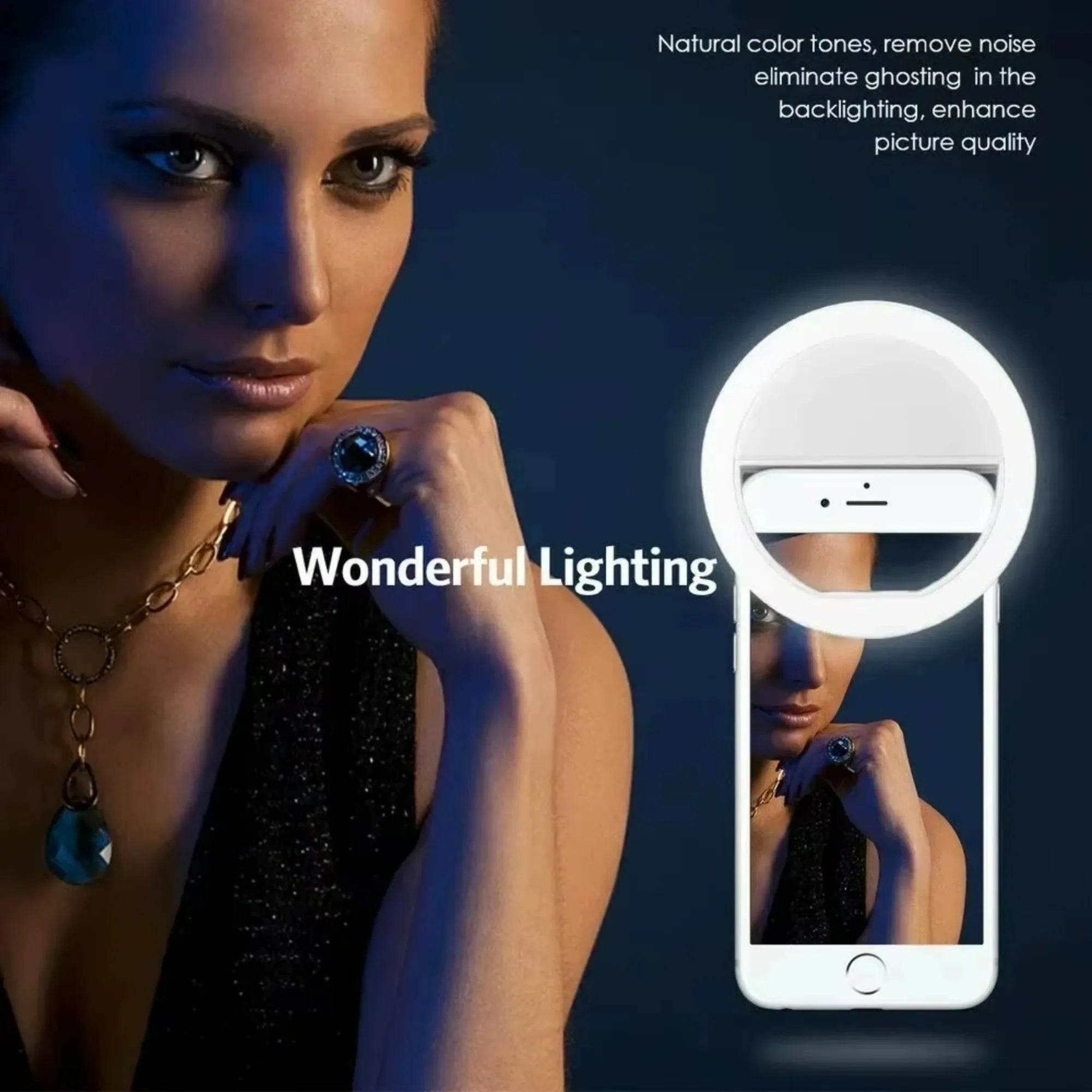 LED Selfie Fill Light USB Charge Led Selfie Ring Light Mobile Phone Live Broadcast Video LED Selfie Ring Lamp for All Smartphone