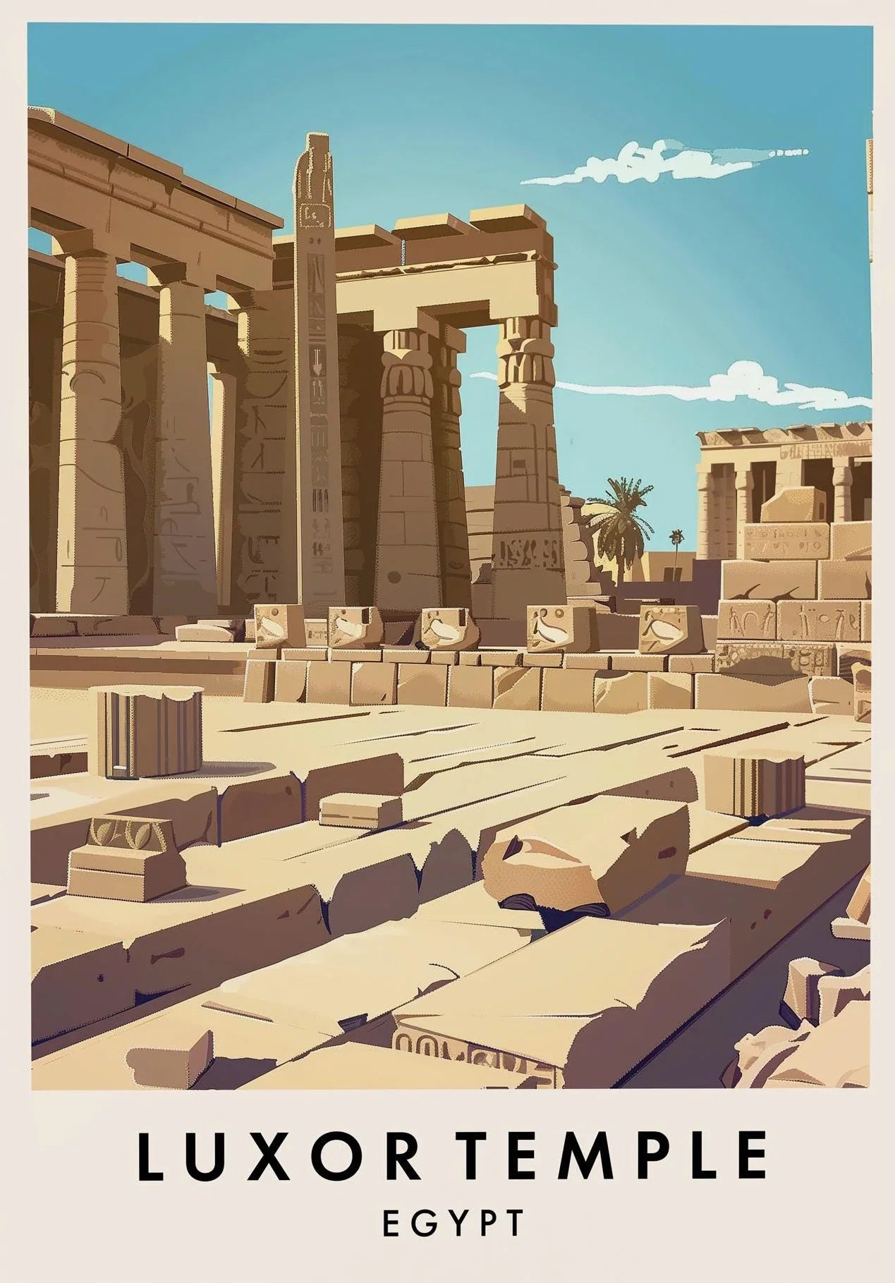 Africa Travel Art Seychelles Luxor Temple Karnak Poster City Landscape Poster Prints Asia Scenery Canvas Art Painting Home Decor