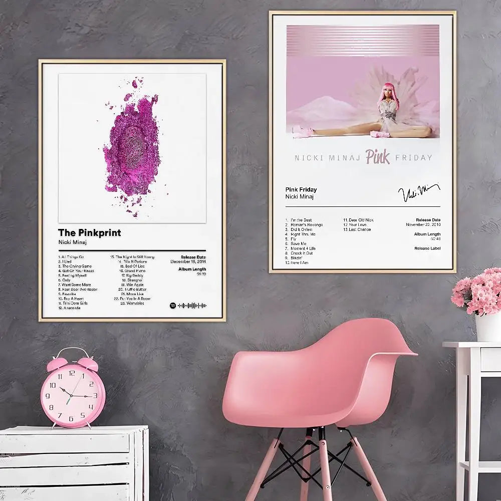 Rapper Nicki Minaj Poster HD Art Sticky Wall Waterproof Home Living Room Bar Decoration