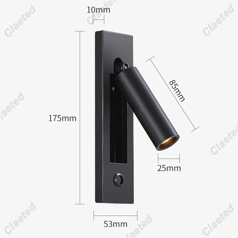 Modern Led Wall Lamp 110V 220V Led 3W Spotlight Sconce Wall Light for Beside Light Bedroom Living room Dining room Night Lights