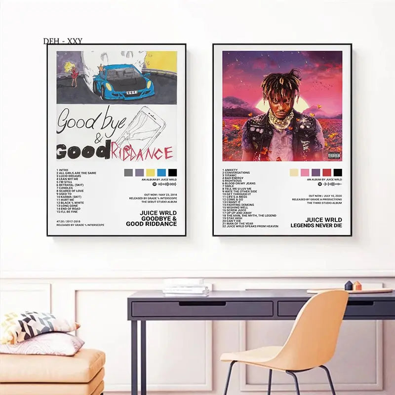 Music Album Covers Poster Gifts Juice Wrld,Tyler Hip Hop Rapper Singer Album Covers Canvas Painting Wall Art Pictures Room Decor