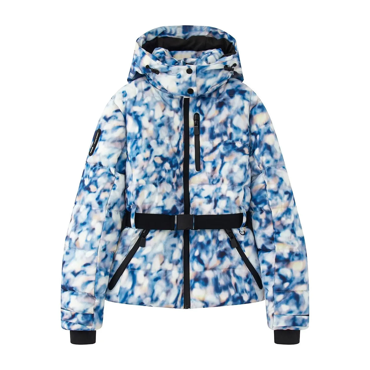 2025 Women Winter Hooded Down Jackets With Belt Lady Warm Thick Long Sleeve Stand Collar Parkas Padded Coats Sports Ski Outdoor