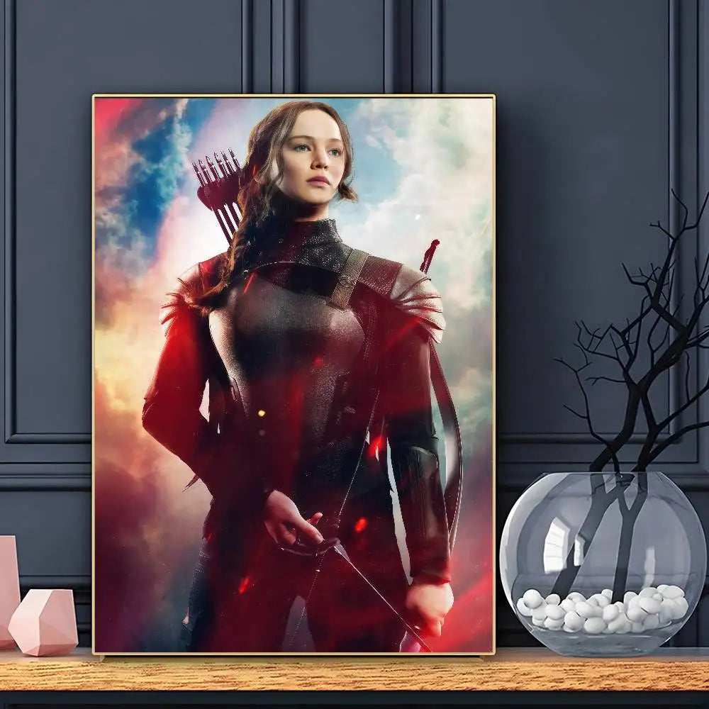 Classic Movie The Hunger Games Poster Sticky Wall Art Printing Waterproof Home Living Bed Room Bar Aesthetic Decor