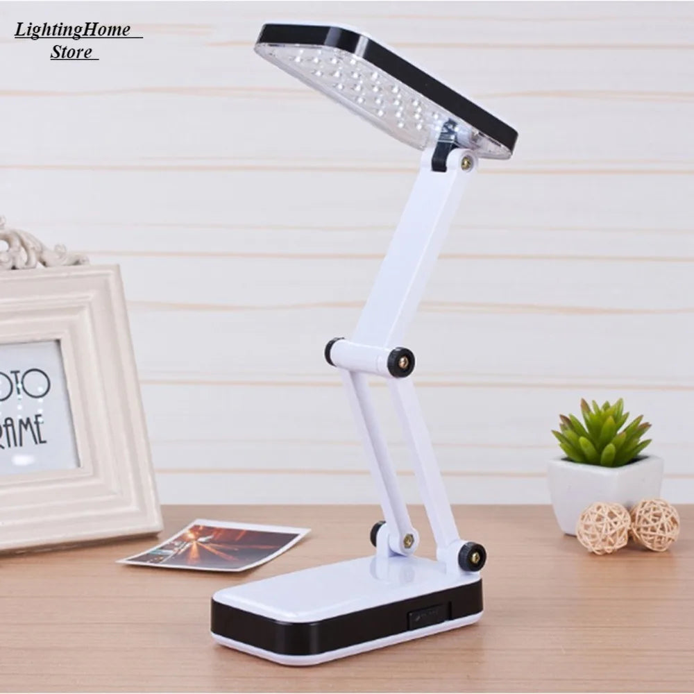 Foldable LED Table Lamp Rechargeable 24 LEDs Folding Desk Lamp Student Reading Writing Dormitory Lighting
