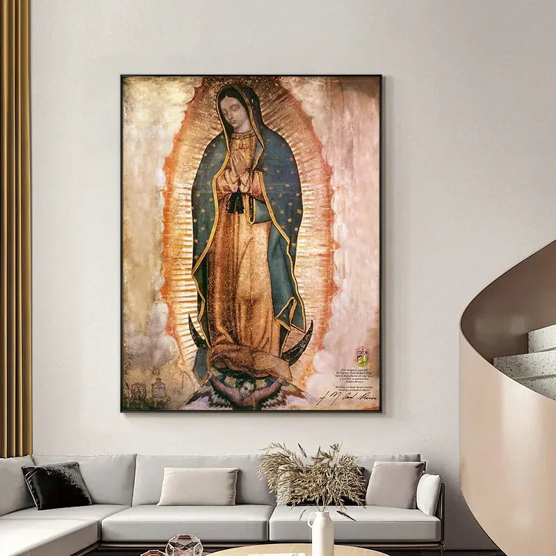 Classic Abstract Wall Art Mexico Our Lady of Guadalupe HD Canvas Print Poster Home Living Room Bedroom Decorative Painting