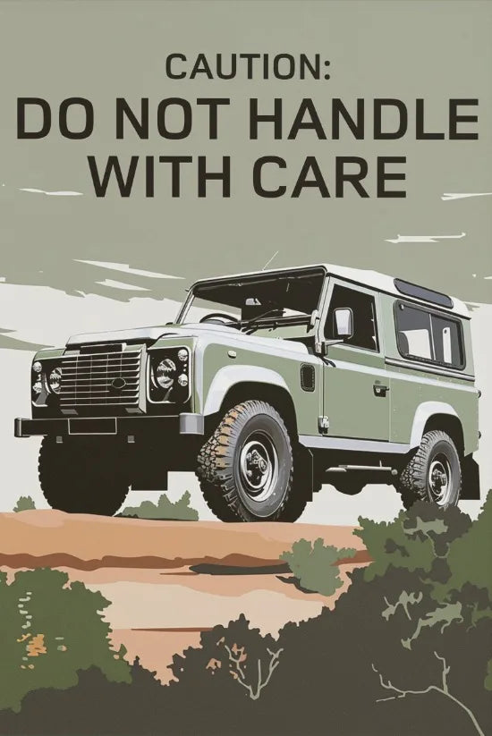 L-and-R-over Defender 90 Offroad Poster Classic Retro Automotive Poster Canvas Prints Classic Off-road Vehicle Aesthetic Print