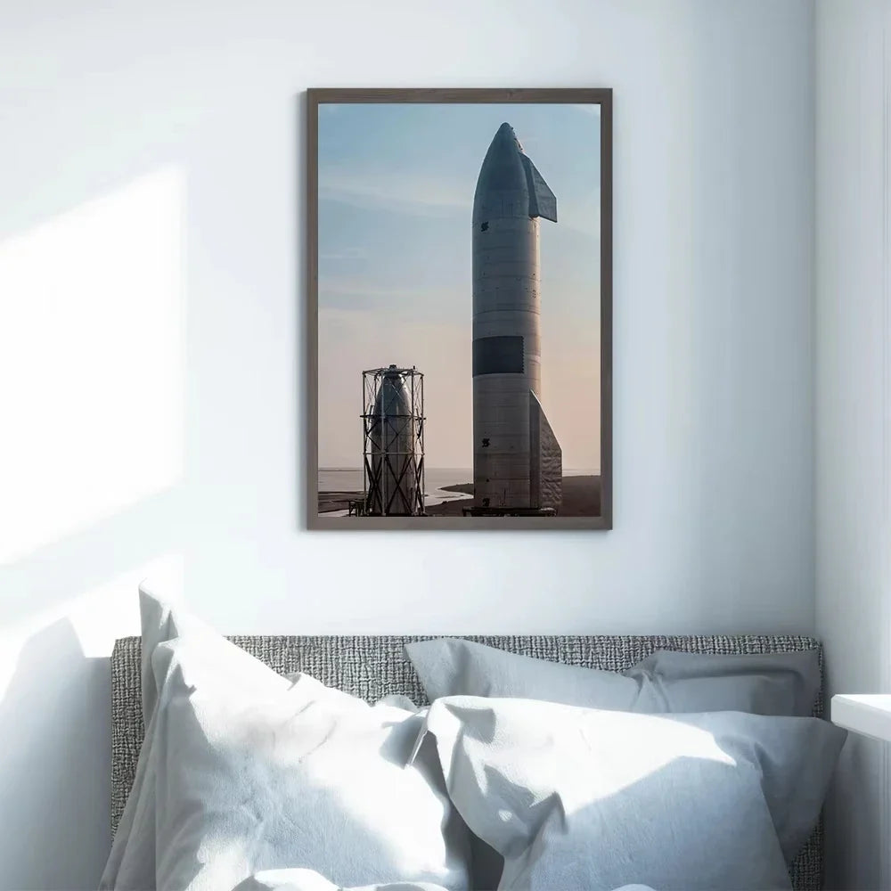 Real Photos of Spacex Starship Prints Canvas Poster Aviation Technology Wall Art Decor Rocket Art Photos Wall Art Decoration