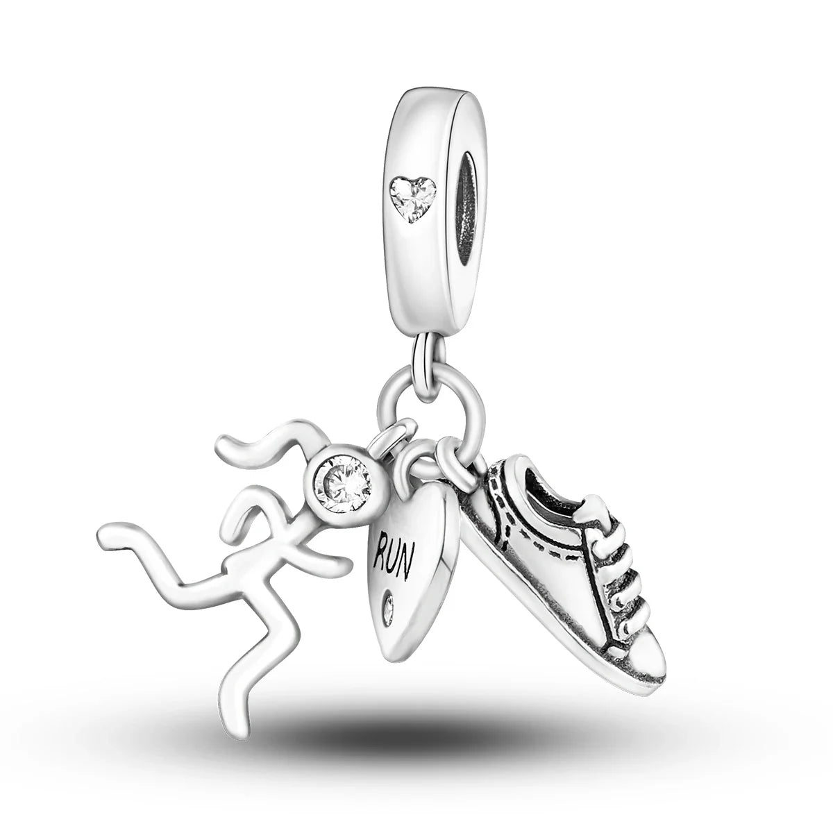 Fit Original Bracelet 925 Silver Ballet Girl Red High Heels Charms Pendants For Women Jewelry Making Gift