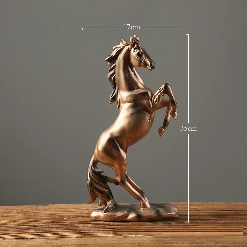 European Style  Horse Sculpture Resin Animal Statue  Decoration Souvenir  Gift  Living Room Office Study Desktop Decoration