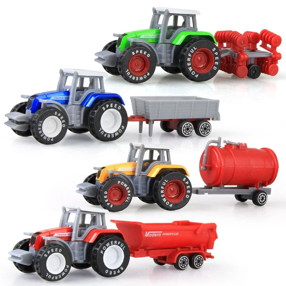 1pcs Diecast Farm Vehicles Tractor Engineering Car Tractor Toys Model Mini Car Model Engineering Car Model for Kids Xmas Gift