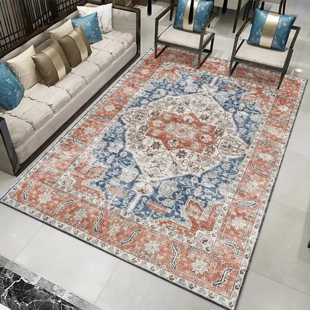 VIKAMA Nordic Large Carpet Living Room Retro Style Bedroom Floor Mat Moroccan Home Decor Sofa Tea Table Large Area Carpet