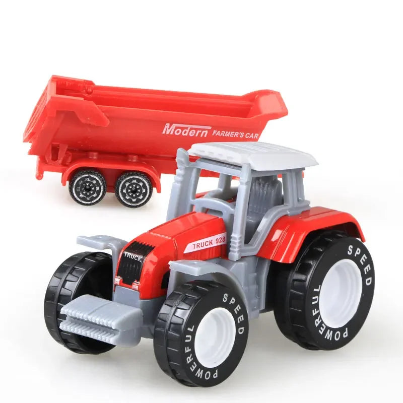 1pcs Diecast Farm Vehicles Tractor Engineering Car Tractor Toys Model Mini Car Model Engineering Car Model for Kids Xmas Gift