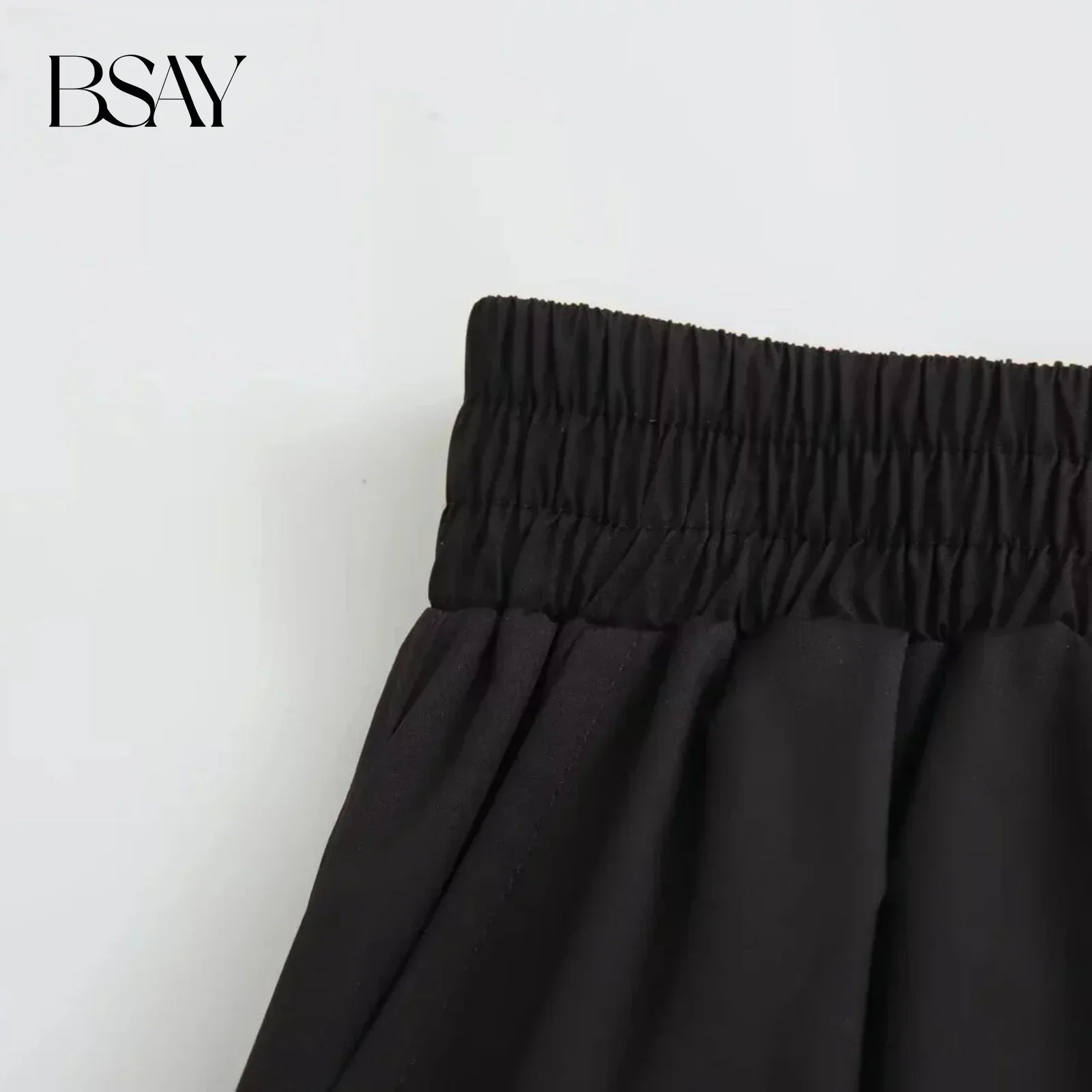 BSAY Women's Fashion Spring New Black Wide Pleated Swing Vintage Chic Female High Waist  Elegant A-line Long Skirt Mujer