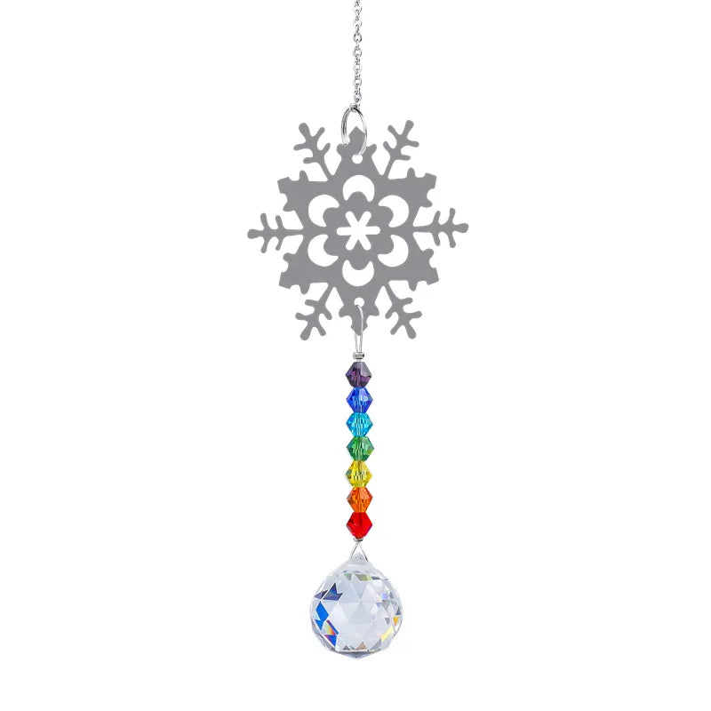 Animal metal sheet butterfly pendant crystal ball prism sun catcher DIY hanging decoration window decoration garden sun catcher