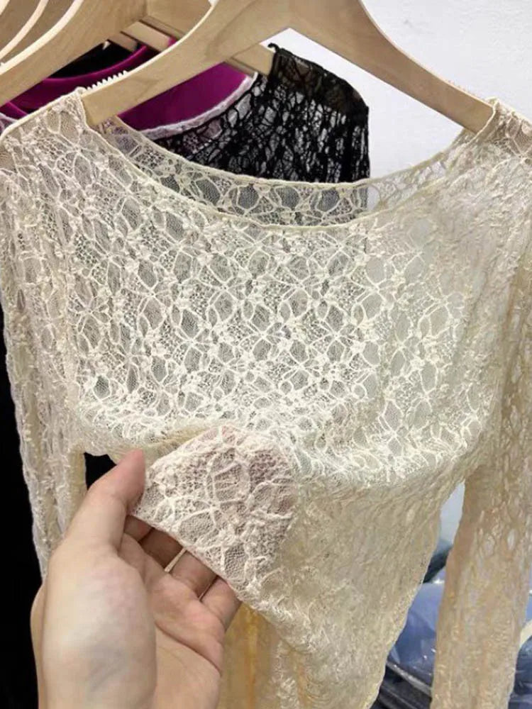 Women Long-sleeved Sexy Slim Fitting Underwear Trend in Spring Autumn 2025