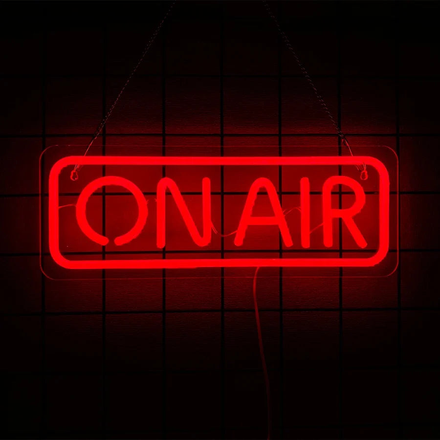 On Air Series Neon Signs, Used For Decor Of Recording Studio, Broadcasting Studio And Music Studio, And As Gifts For Gamers.