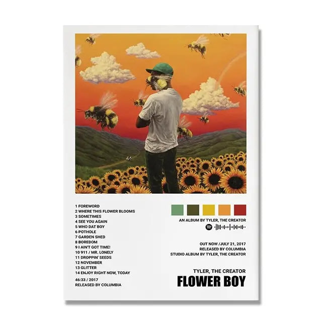 Music Album Covers Poster Gifts Juice Wrld,Tyler Hip Hop Rapper Singer Album Covers Canvas Painting Wall Art Pictures Room Decor