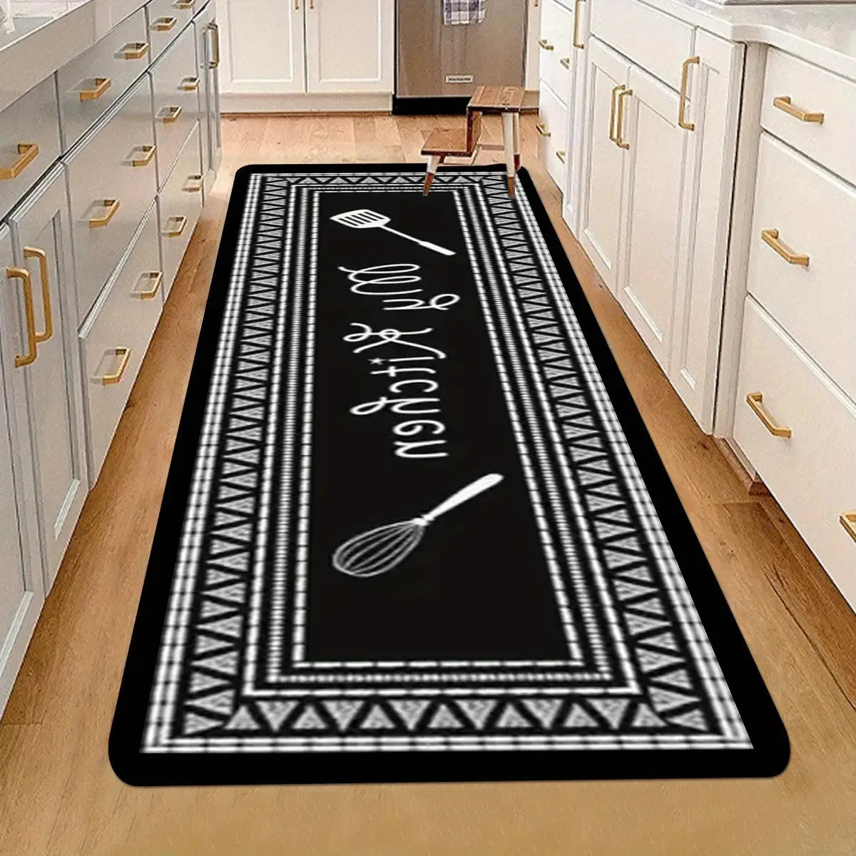 VIKAMA 1/2PCS Modern Simple Kitchen Mat Set Long Strip Absorbent Oil Absorbent Foot Mat Household Bathroom Door Mat
