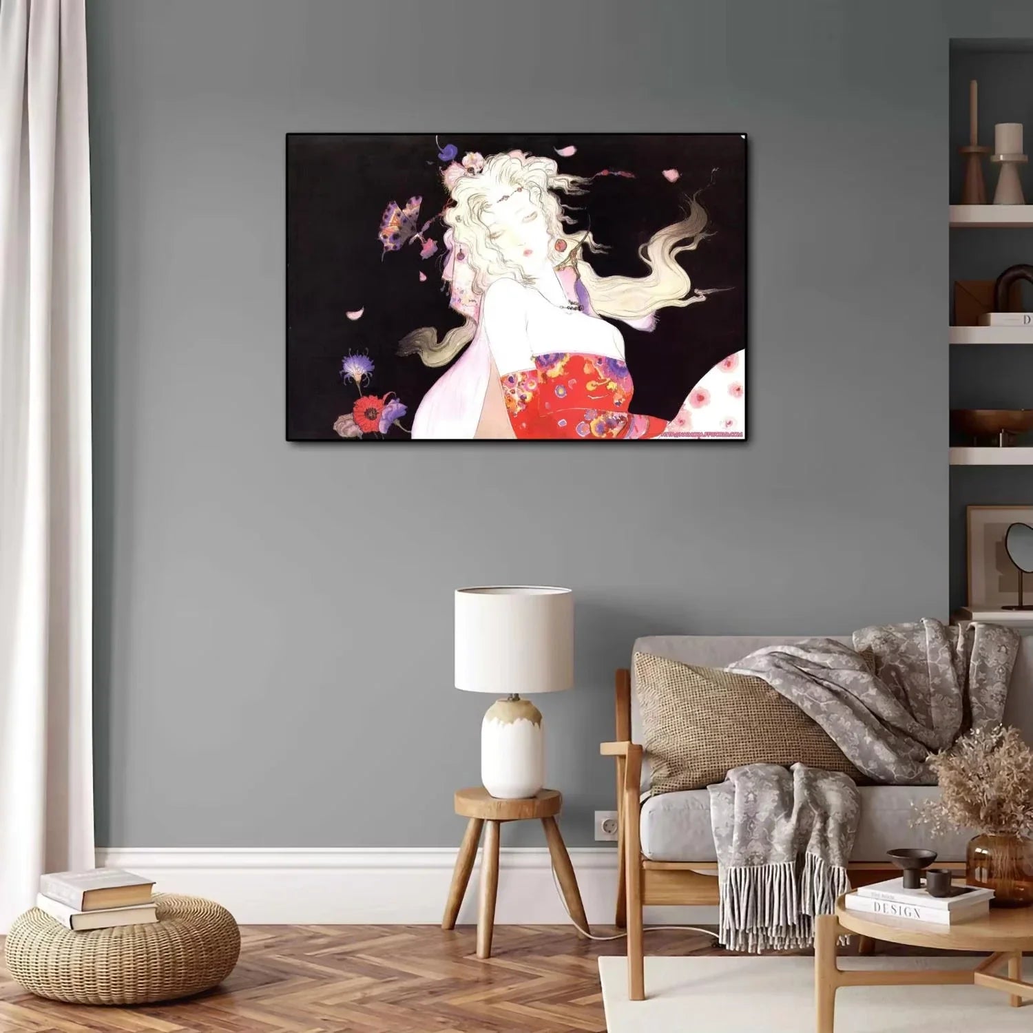 Yoshitaka Amano Final Fantasy Anime Video Game Canvas Art Poster and Wall Art Picture Print Modern Family bedroom Decor Posters