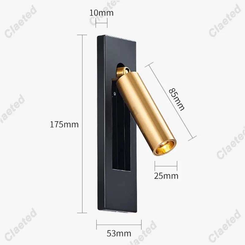 Modern Led Wall Lamp 110V 220V Led 3W Spotlight Sconce Wall Light for Beside Light Bedroom Living room Dining room Night Lights