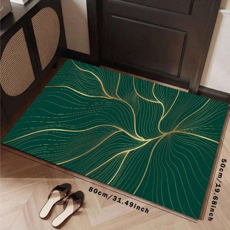 VIKAMA Minimalist Line Rug, Entrance Hallway Doormat, Kitchen And Bathroom Door Mat Stain-Resistant And Easy-Clean Home Decor