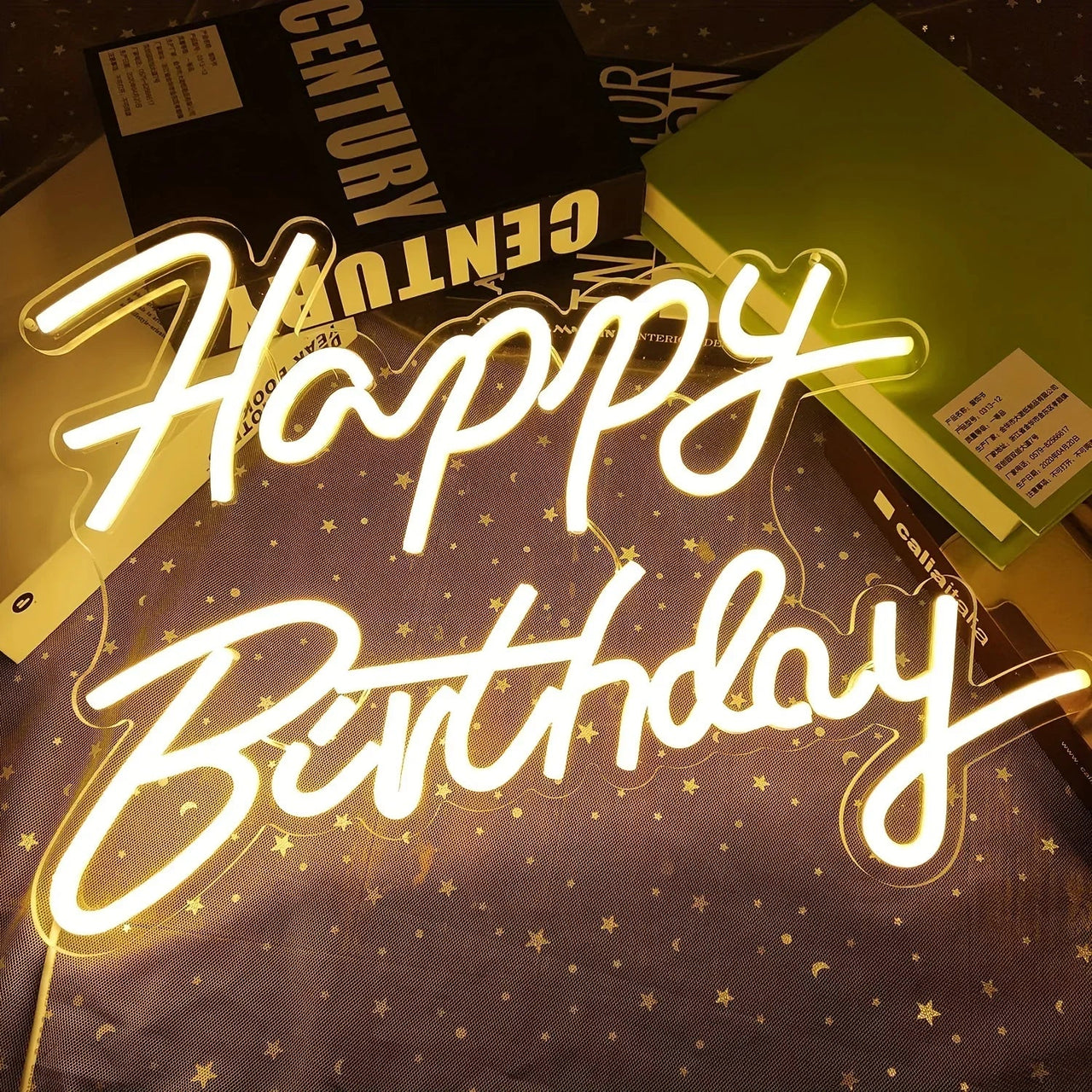 Happy Birthday Neon Sign Neon Happy Birthday Sign for Wall Decor Wall Neon Sign with Dimmable Switch Birthday Party Supplies