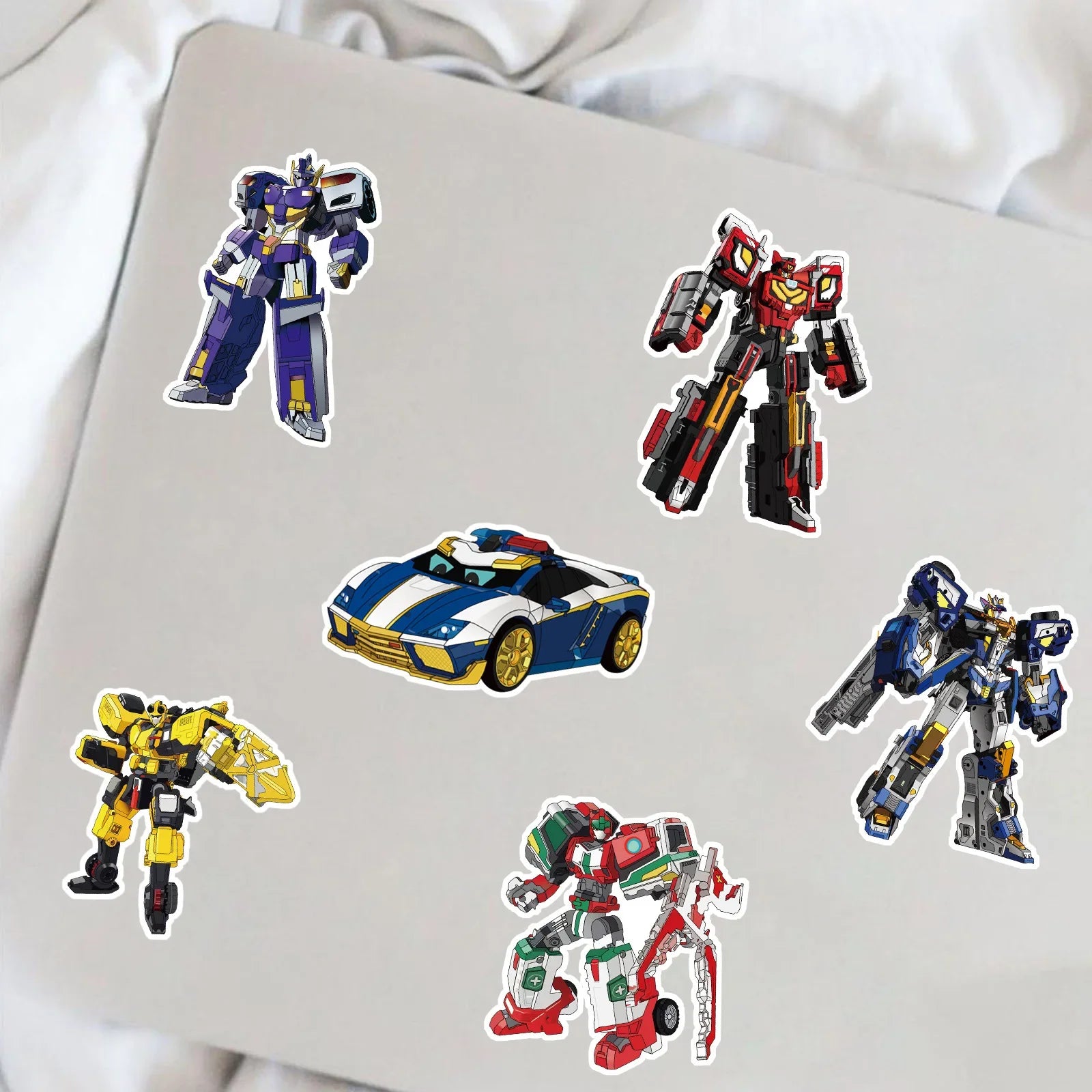 8/16/24PCS Machine Warrior Puzzle Stickers DIY Handicraft Notebook Stationery Helmet Stickers