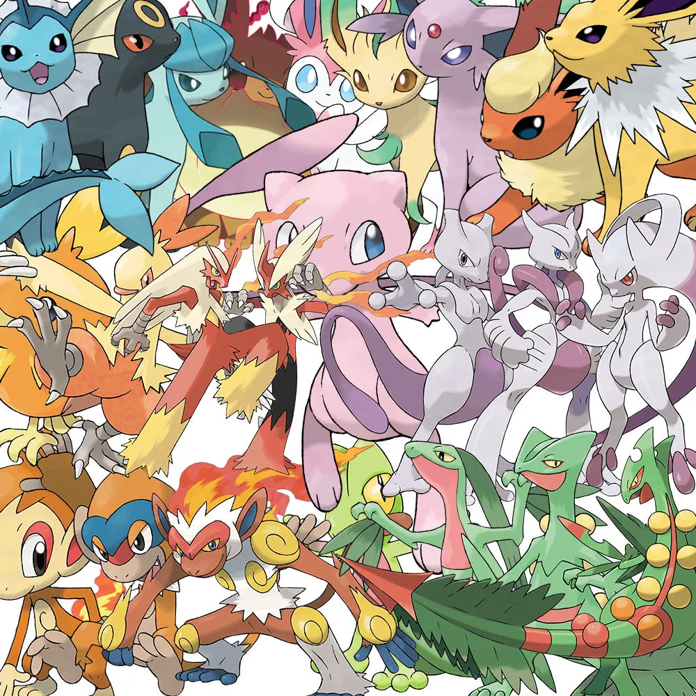 300Pcs Pokemon Cute Pikachu Stickers Charizard Album Pokédex DIY Laptop Car Luggage Kawaii Waterproof Anime Sticker Toy