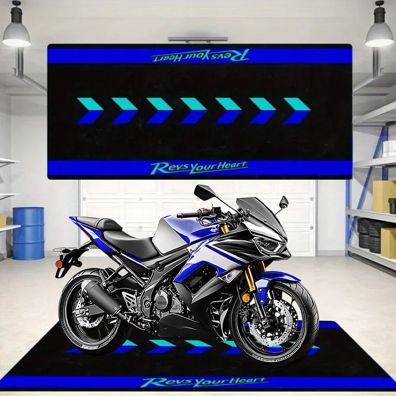 VIKAMA Racing Carpet, Dirt-Resistant And Anti-Slip, Bedroom Bedside Blanket, Motorcycle Parking Floor Mat, Home Decoration