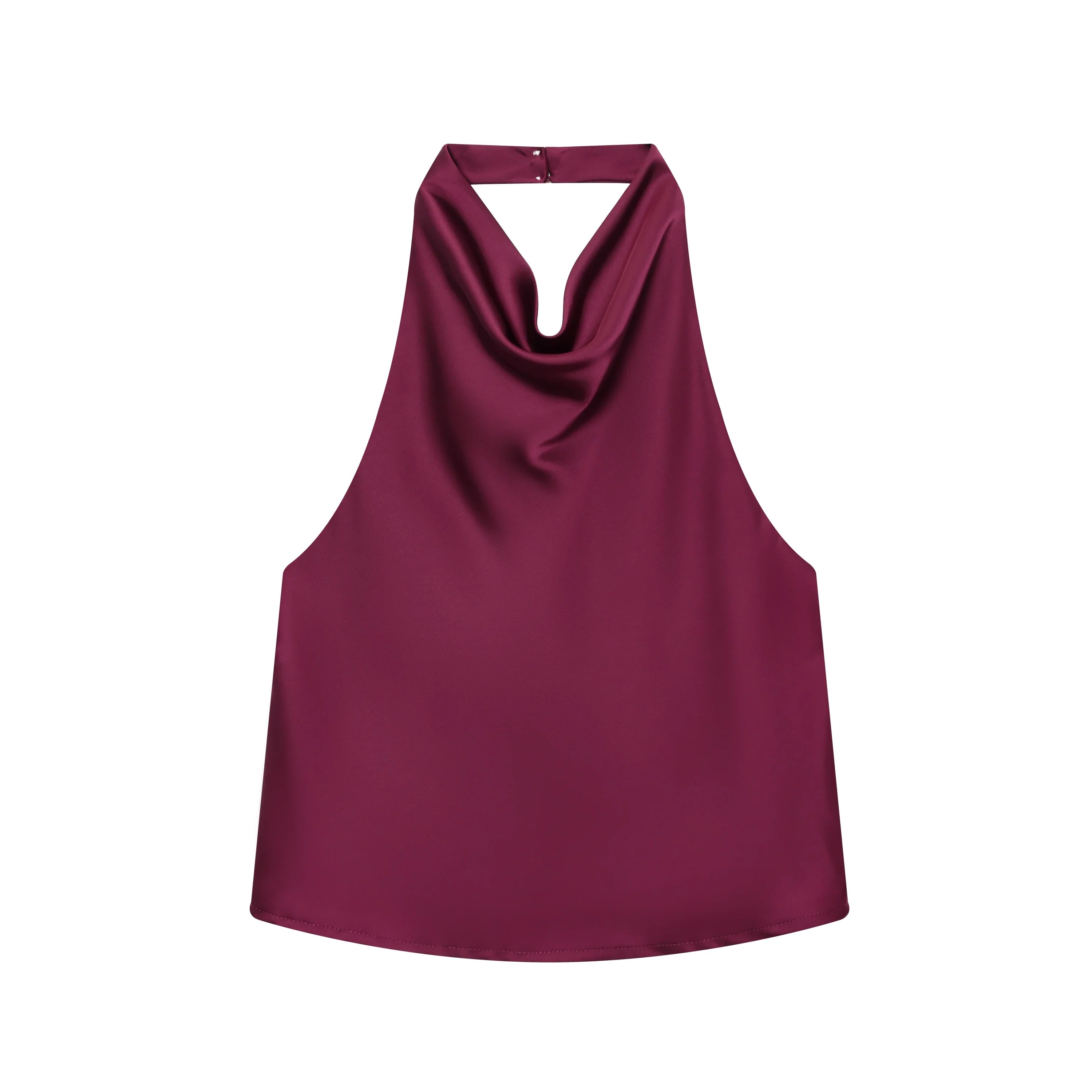 TFMLN 2025 Women Sexy Halter Top Spring Summer Sexy Backless High Street Waistcoat Female Fashion Solid Elegant Halter Neck Tops