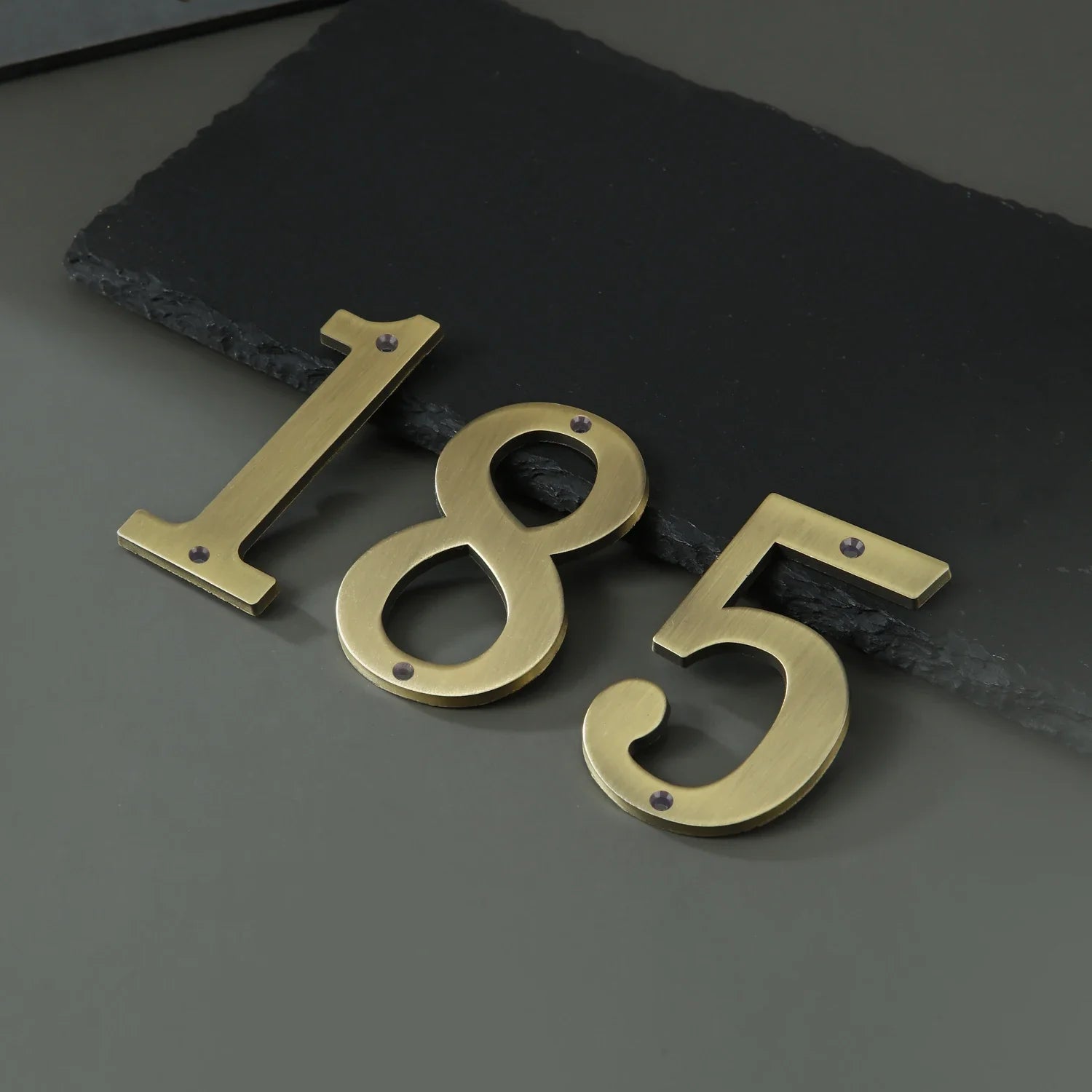 1Pcs 3Inch Metal House Numbers with M2 Screws Solid Zinc Alloy Mailbox Numbers 3D Address Numbers for Outside House Apartment