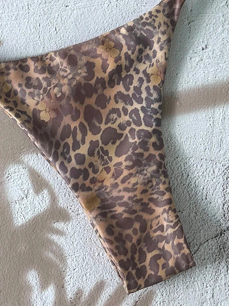 Sexy Leopard Push Up Bikinis Two Piece Bathing Suits 2026 Micro Bikini Sets Women Swimsuit Beach Wear Thong Swimwear for Female