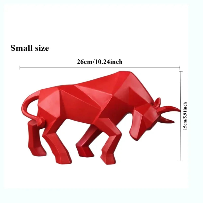 Nordic Modern Simple Resin Bull Ornaments Creative Home Decoration Crafts Indoor Study Office Cow Statue Animal Figurine