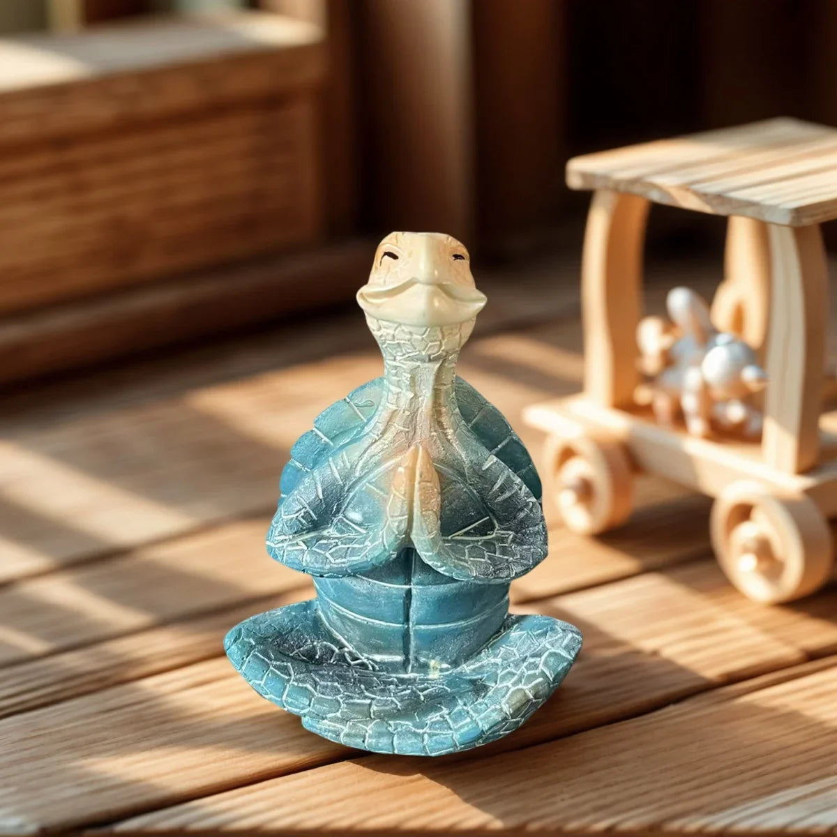 1 Piece of Resin Craft Meditation Turtle Statue, Resin Zen Decoration, Home and Garden Sculpture, Resin Zen Decoration Suitable for Turtle Enthusiasts and Collectors.