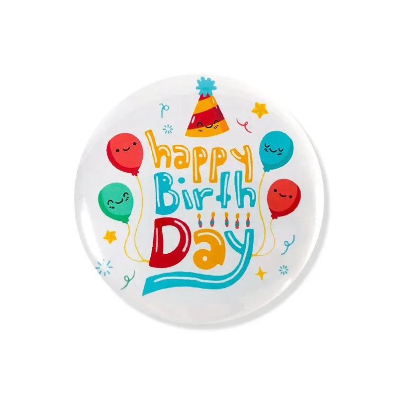 New Happy Birthday Theme Emblem Birthday Party Children's Adult Clothing Decoration Badge Birthday Party Decoration Souvenir
