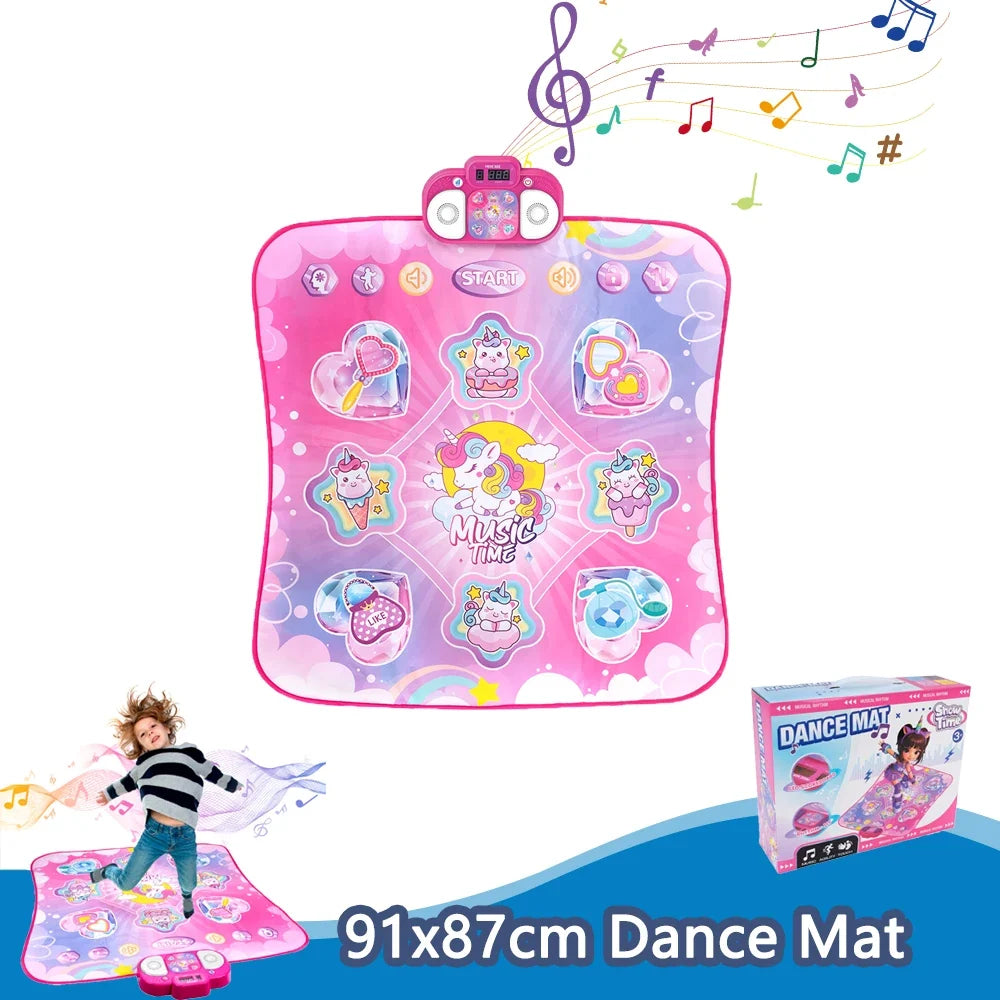 Dancing Blanket Kids Electronic Dance Mat Kid Floor Music Blanket Double Players Mode with 9 Levels Educational Toys Kids Gifts