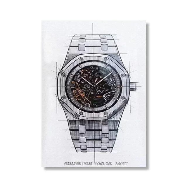 Brand Watch Line Room Living Canvas Painting Wall Art Home Decor