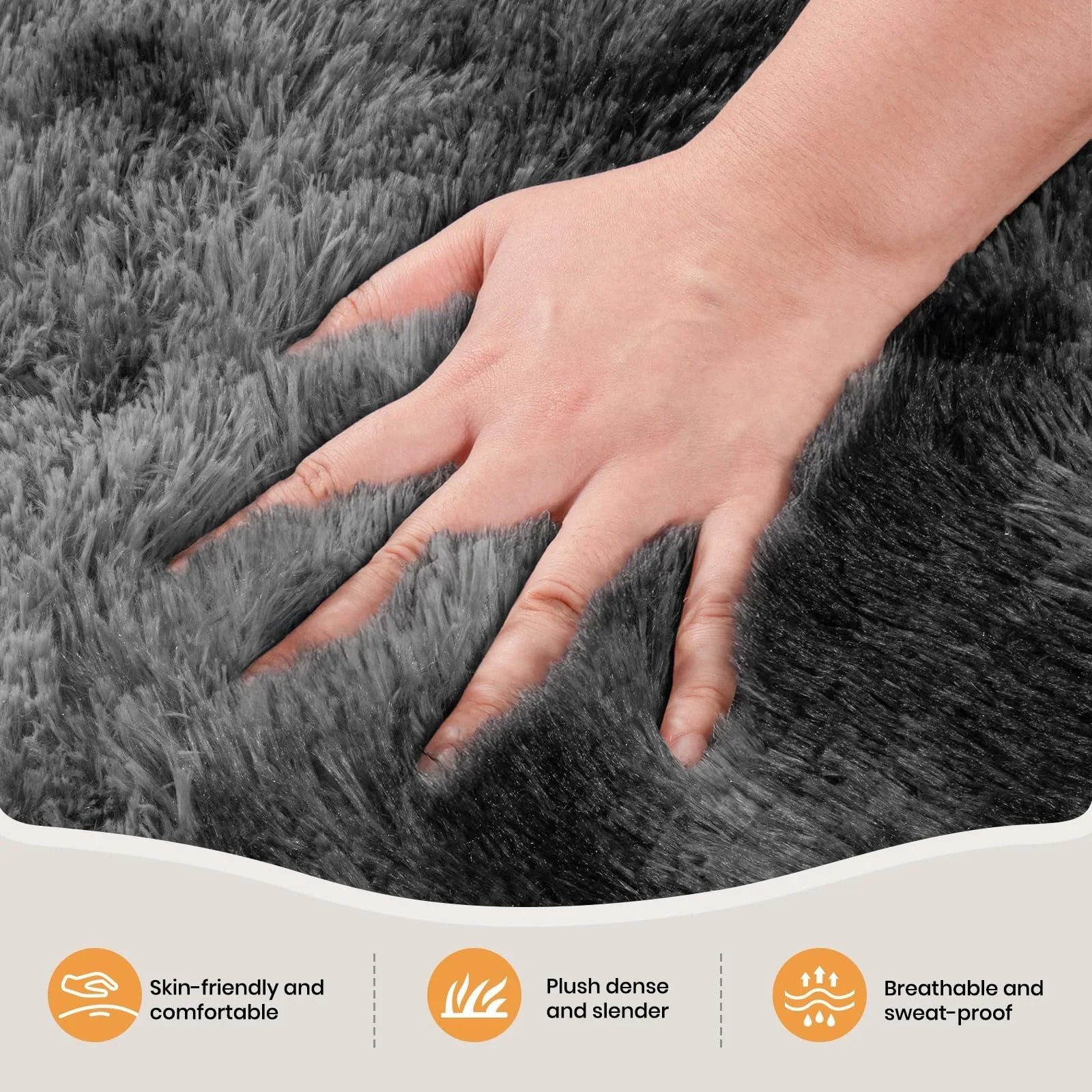 VIKAMA Living Room Carpet, Bedroom Soft Fluffy Plush Floor Mat, Kindergarten Children's Room, Dormitory, Home Decoration