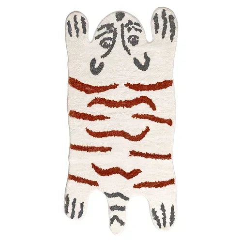 VIKAMA Cartoon Leopard Carpet For Cooling And Warmth, Home Decoration, Bedroom Plush Floor Mat, Living Room Rest Area Floor Mat