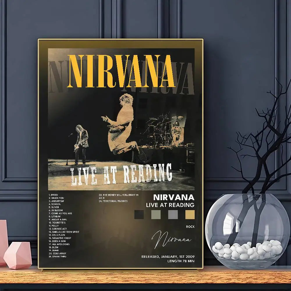 Band N-N-Nir-va-naS Poster HD Art Sticky Wall Waterproof Home Living Room Bar Decoration