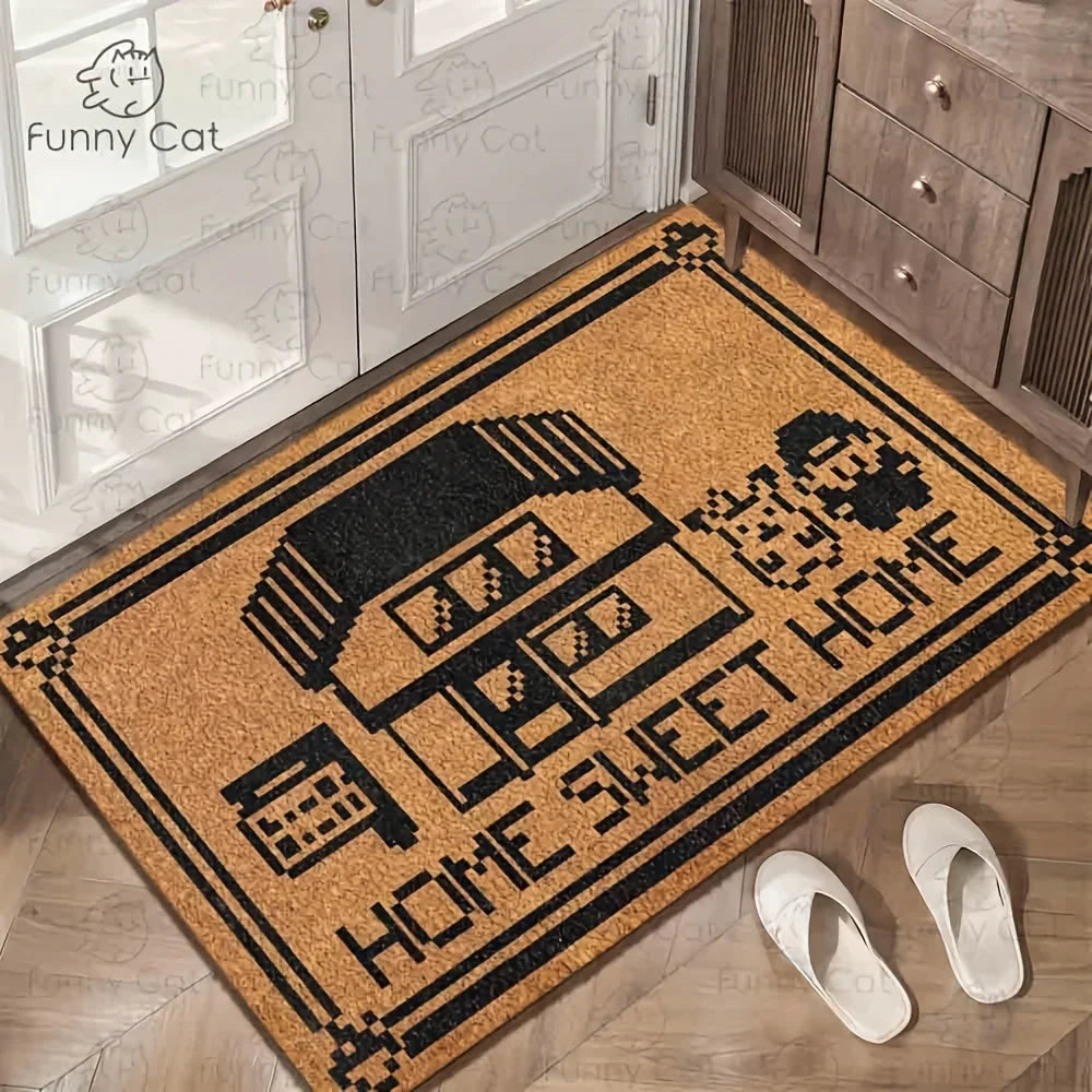 VIKAMA Pixel Style Carpet - Durable And Slip-Resistant Floor Mat For Indoor And Outdoor Entrances - Creative Home Decoration