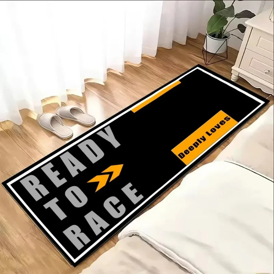 VIKAMA Motorcycle Parking Mat, Soft And Anti-Slip, Bedroom Bedside Blanket, Display Area, Decorative Carpet, Home Decoration