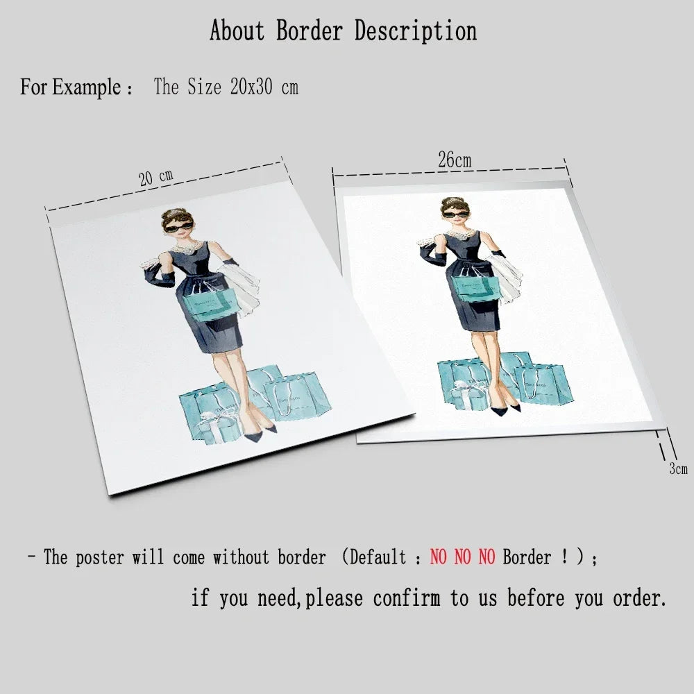Breakfast At Tiffany's Posters And Prints Nordic Poster Audrey Hepburn Wall Art Canvas Painting Fashion Wall Pictures For Room