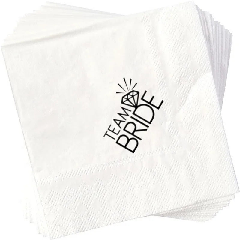 50PCS Bride to be Napkin Wedding Dinner Table Atmosphere Decoration Engagement Party Decoration Wedding Napkin