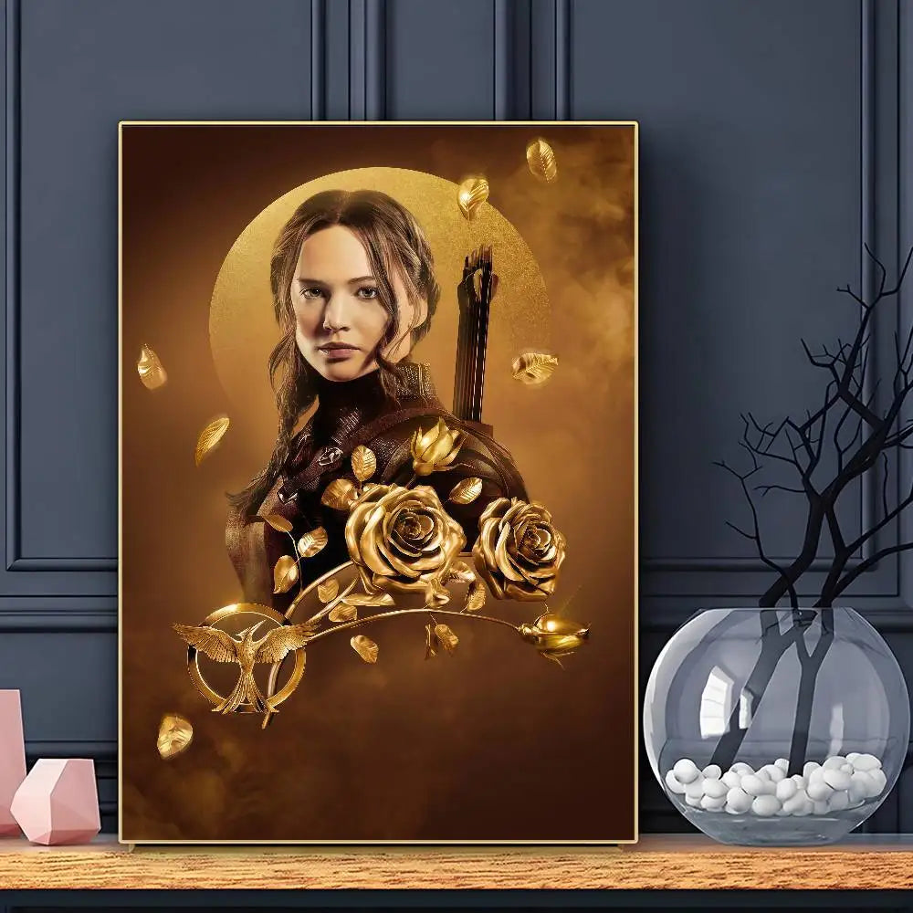 Classic Movie The Hunger Games Poster Sticky Wall Art Printing Waterproof Home Living Bed Room Bar Aesthetic Decor